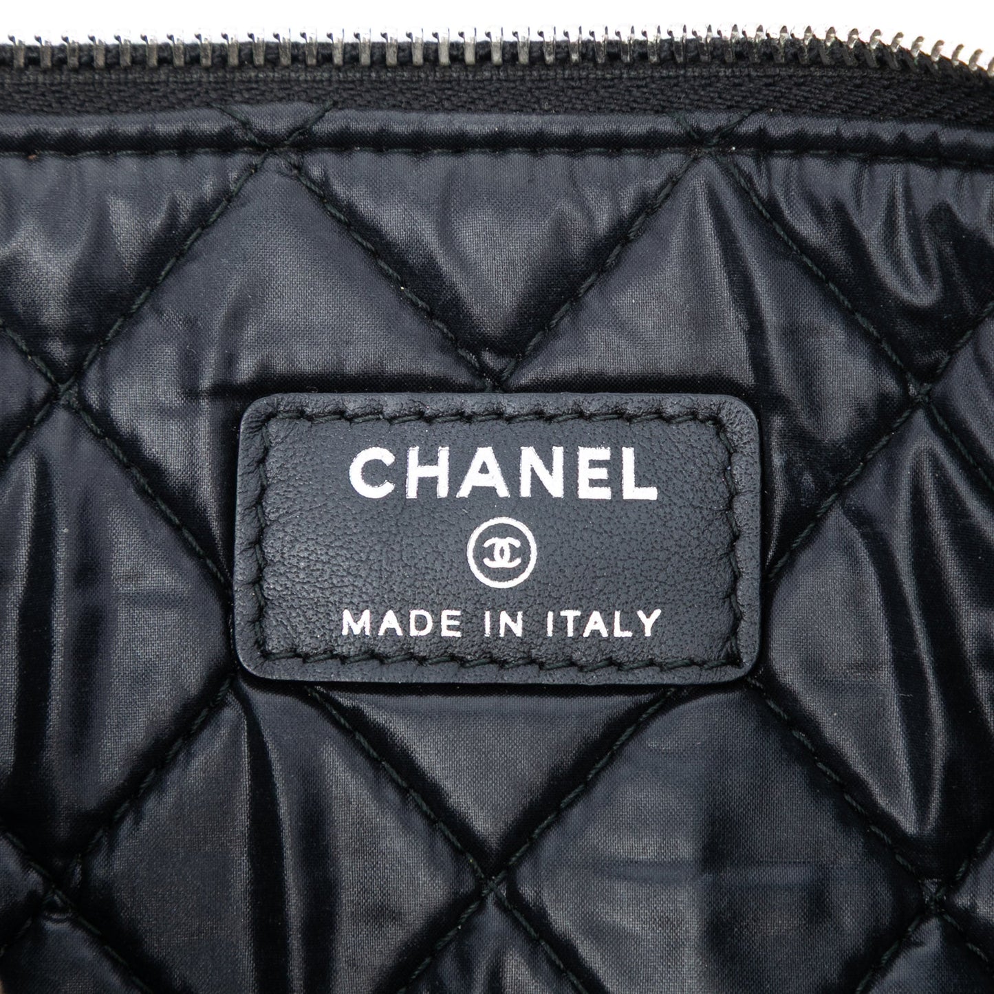 Chanel Medium Caviar Deauville Studded O Case Clutch