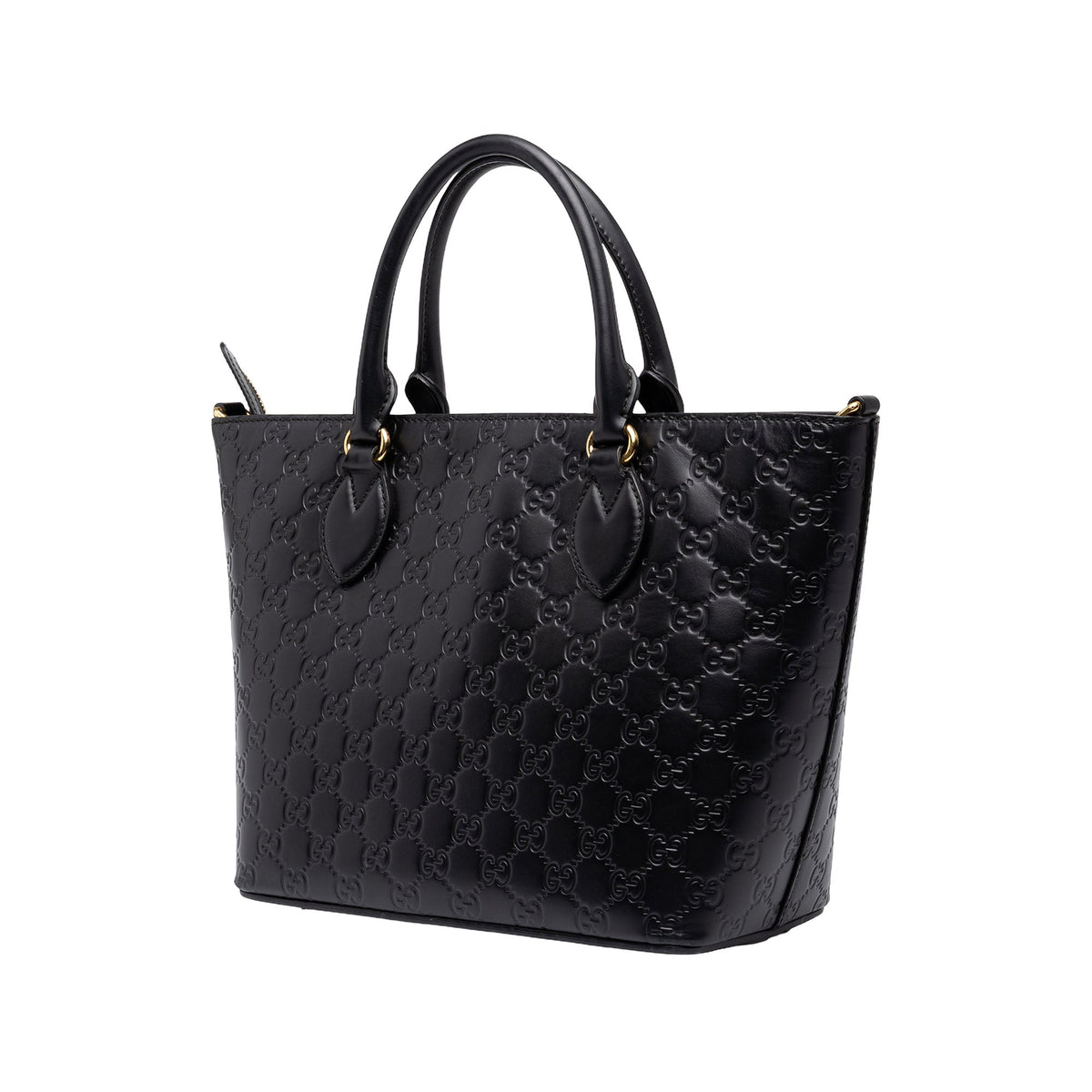 Gucci Small Guccissima Convertible Tote — Black