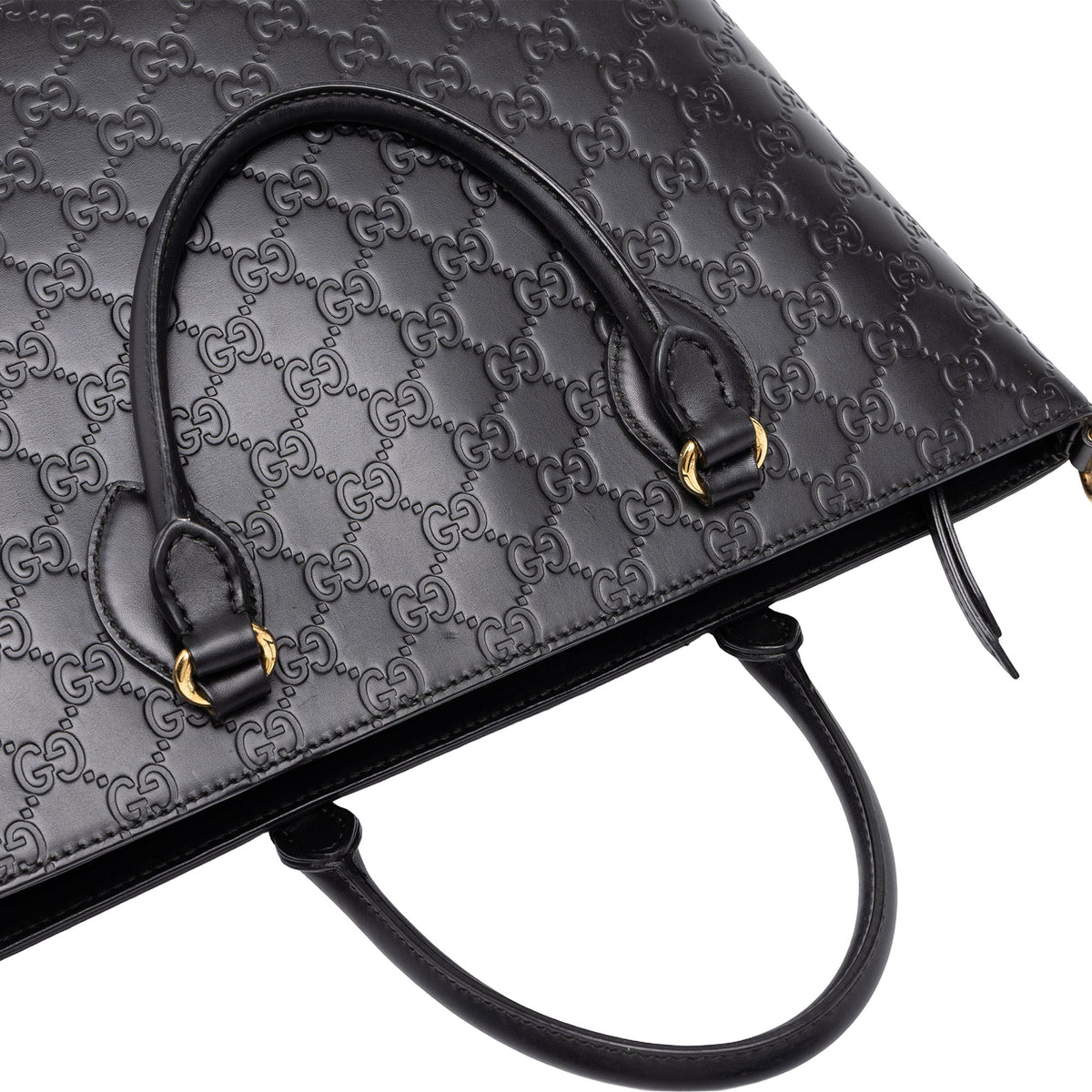 Gucci Small Guccissima Convertible Tote — Black
