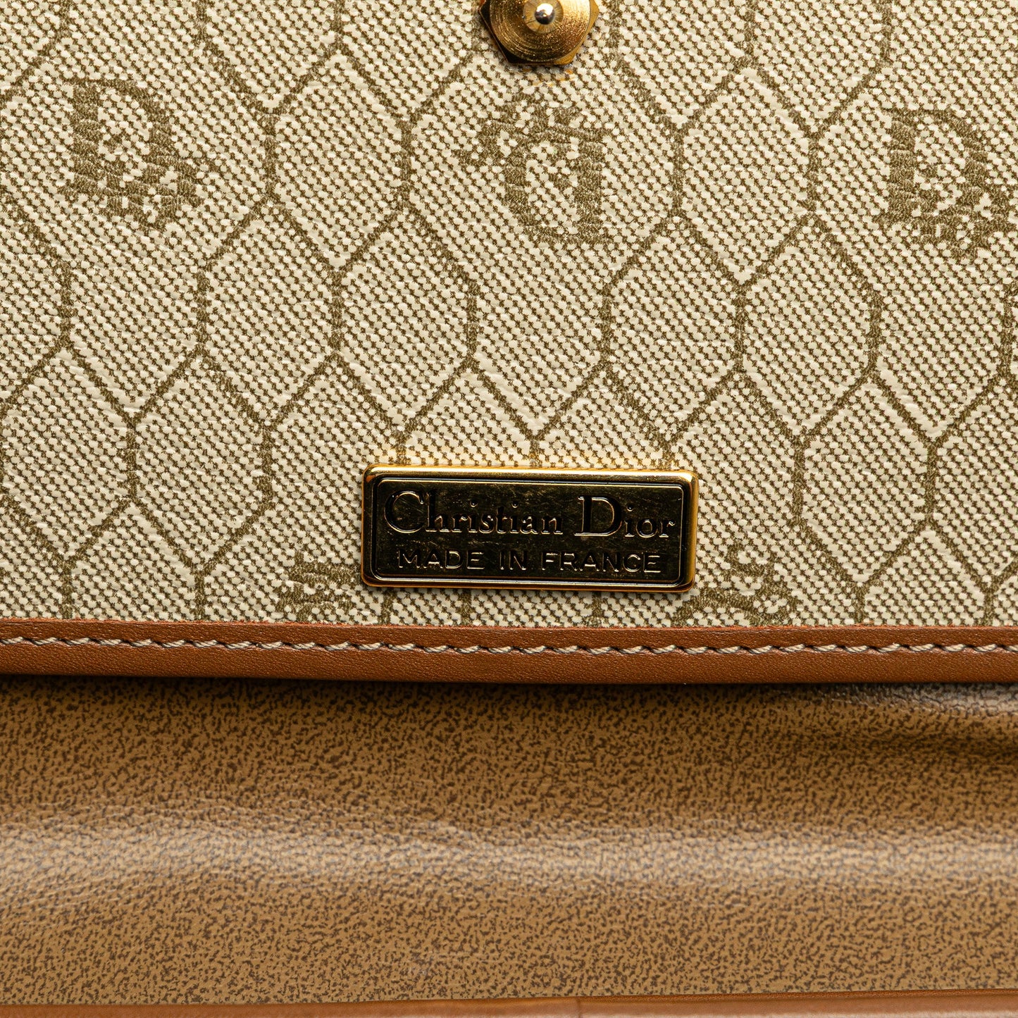 Dior Honeycomb Coated Canvas Chain Shoulder Bag