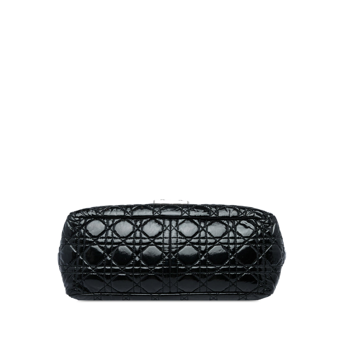 Dior Patent Cannage New Lock Shoulder Bag — Black