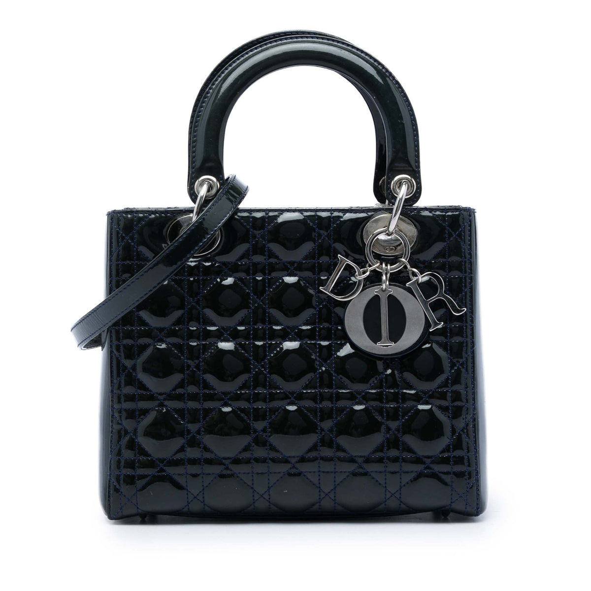 Dior Medium Patent Cannage Lady Dior