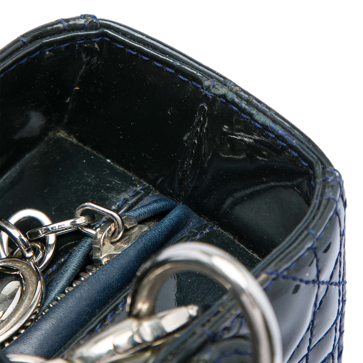 Dior Medium Patent Cannage Lady Dior