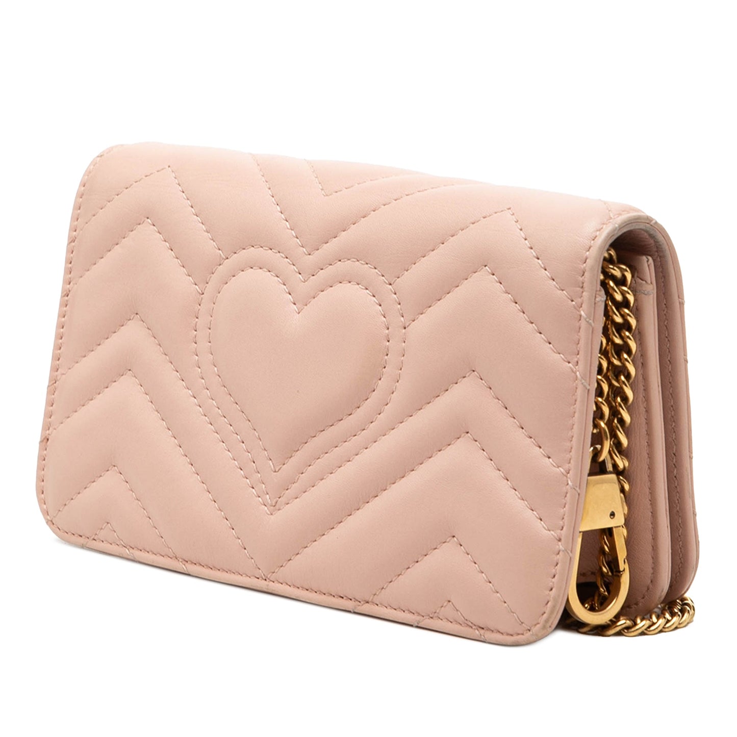 Gucci Mini GG Marmont Matelasse Calfskin Wallet On Chain