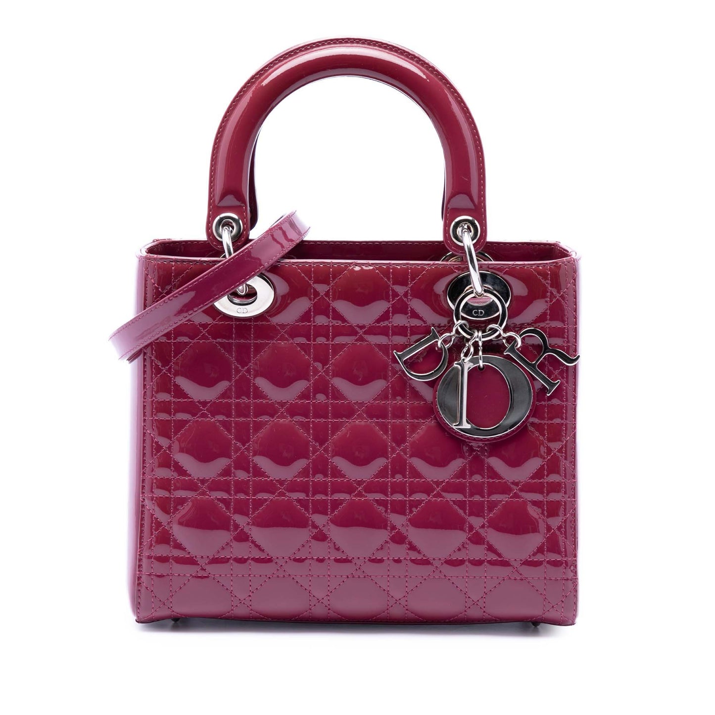 Dior Medium Patent Cannage Lady Dior