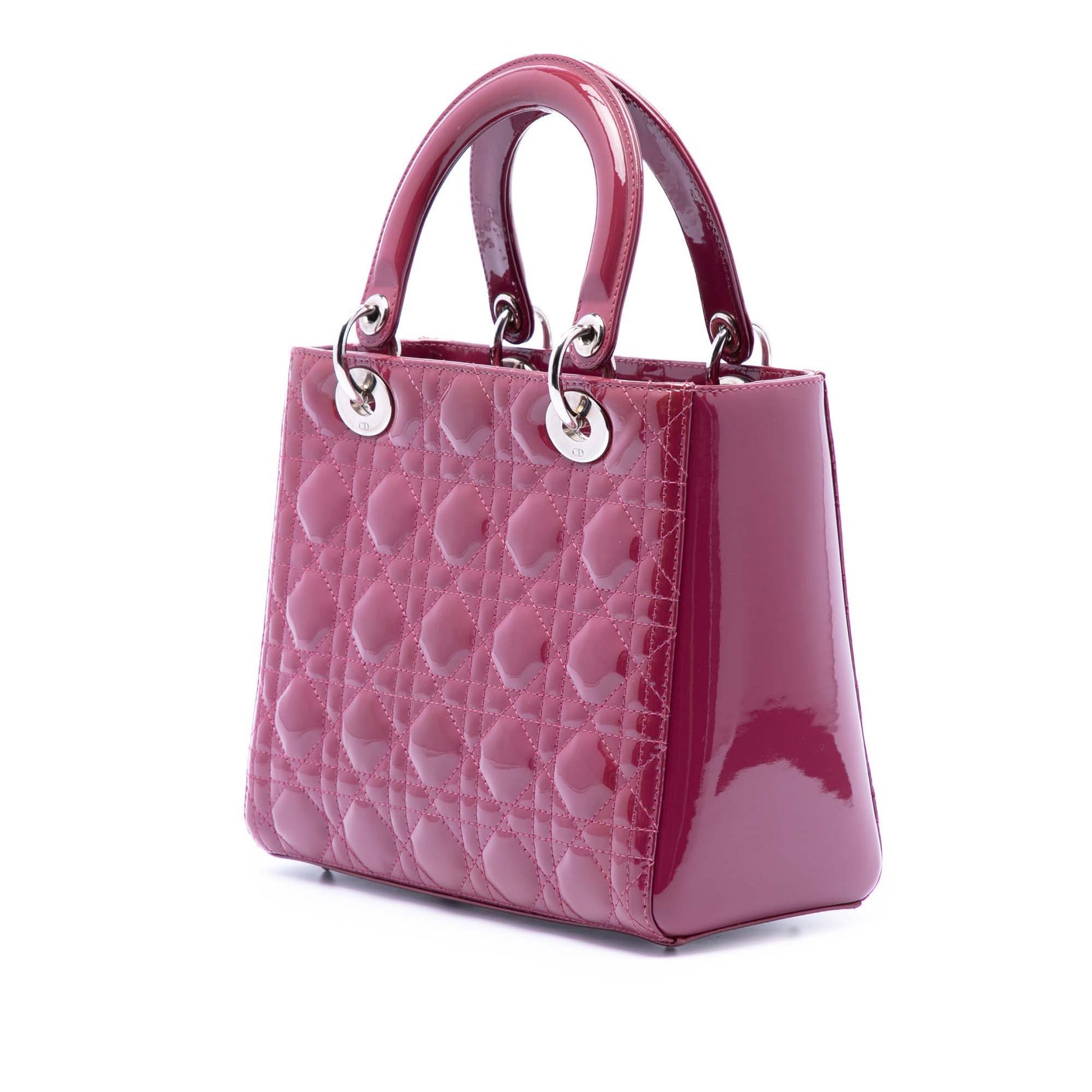 Dior Medium Patent Cannage Lady Dior
