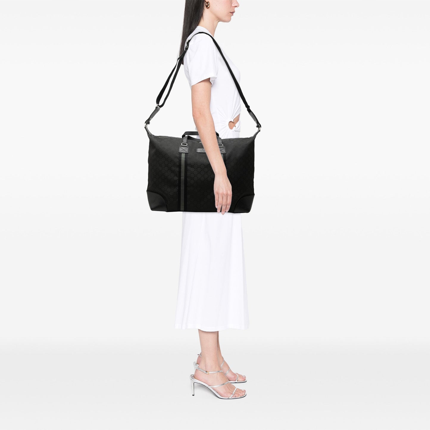 Gucci XL GG Nylon Web Duffle Bag