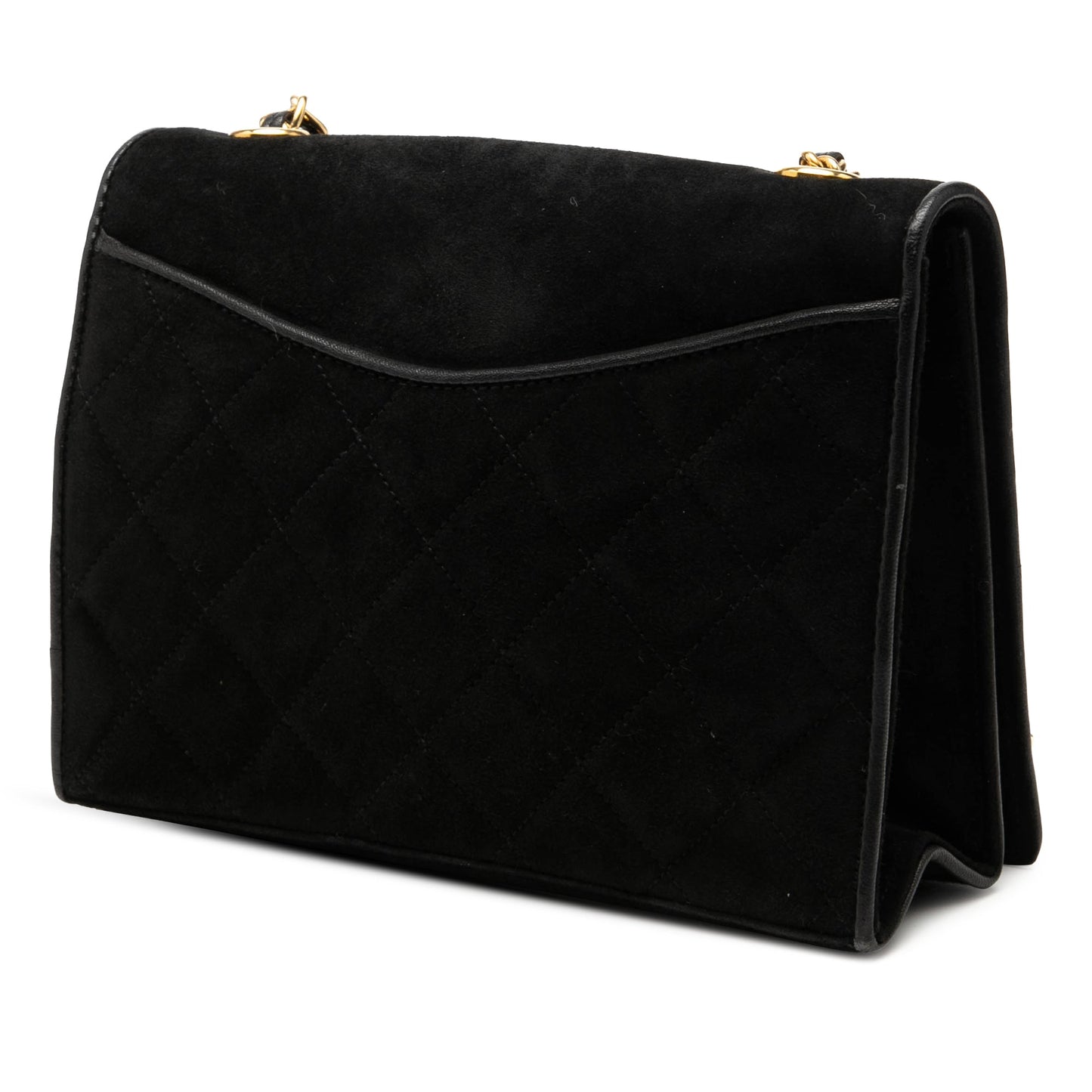 Chanel Small CC Quilted Suede Chain Crossbody