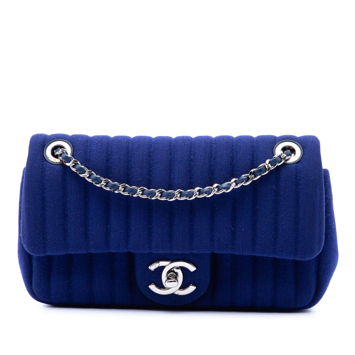 Chanel Mini Vertical Quilted Jersey Single Flap