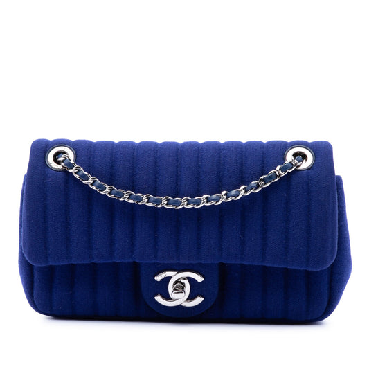 Chanel Mini Vertical Quilted Jersey Single Flap