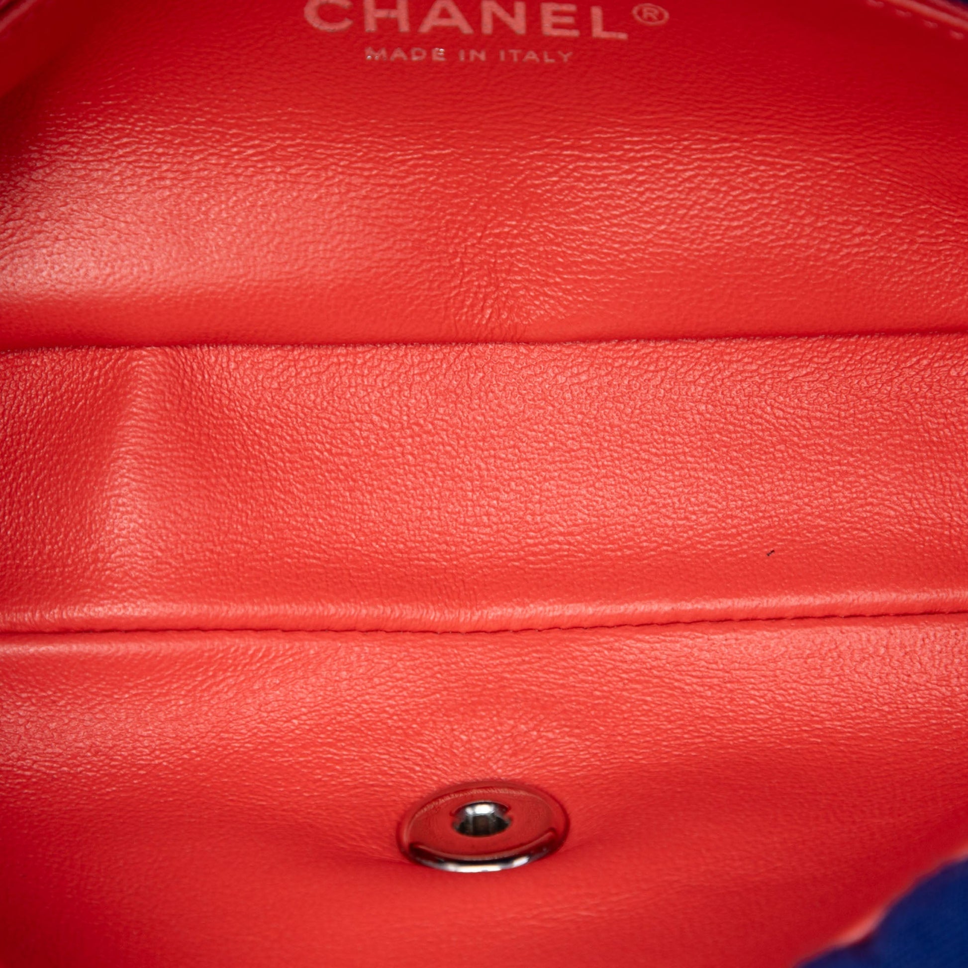 Chanel Mini Vertical Quilted Jersey Single Flap