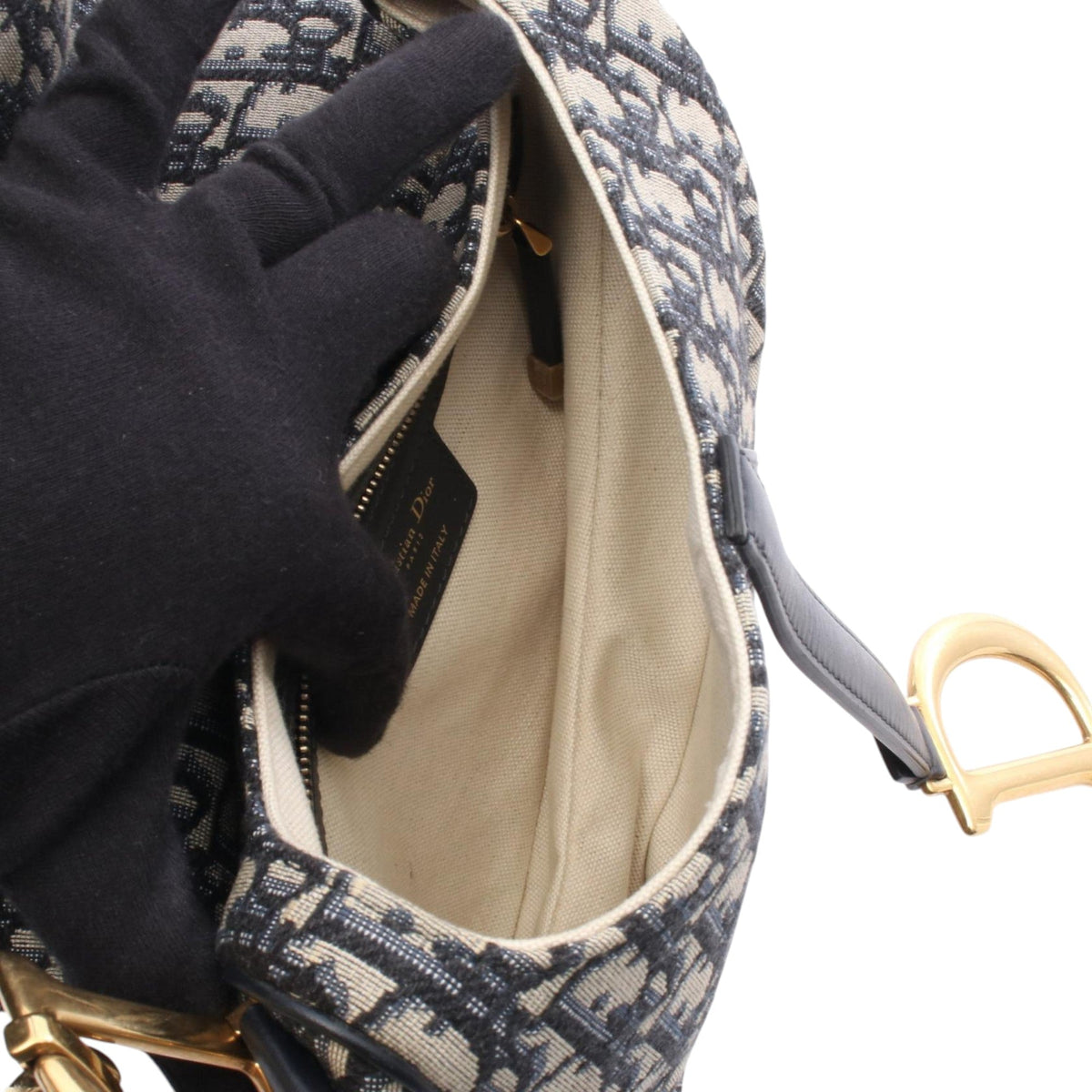 Dior Oblique Canvas Saddle Bag