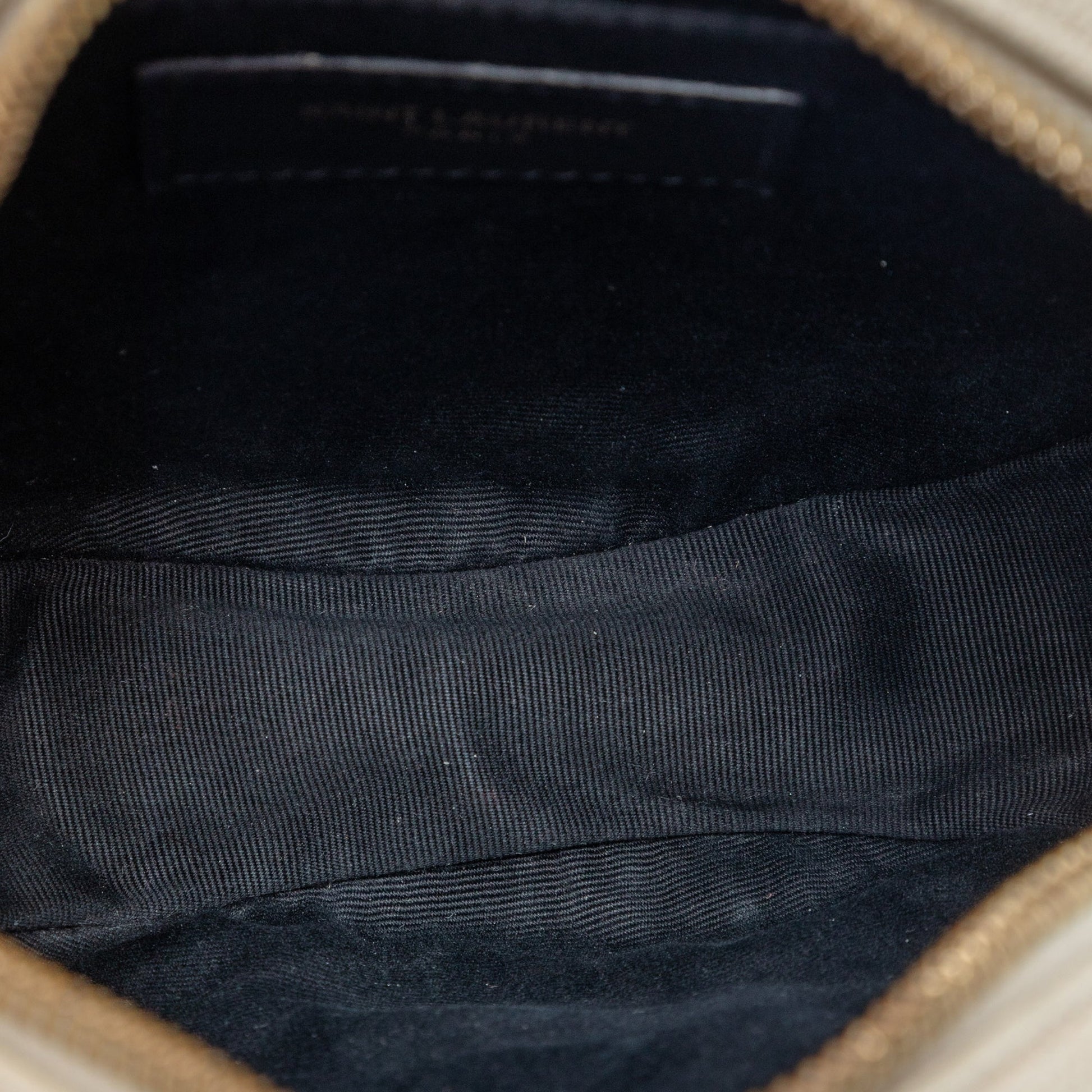 Saint Laurent Grain De Poudre Chevron Round Vinyle Camera Bag