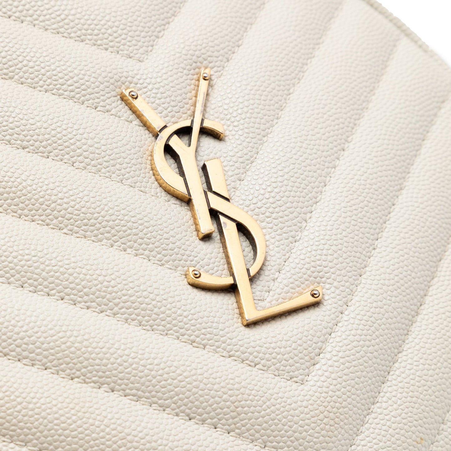 Saint Laurent Grain De Poudre Chevron Round Vinyle Camera Bag