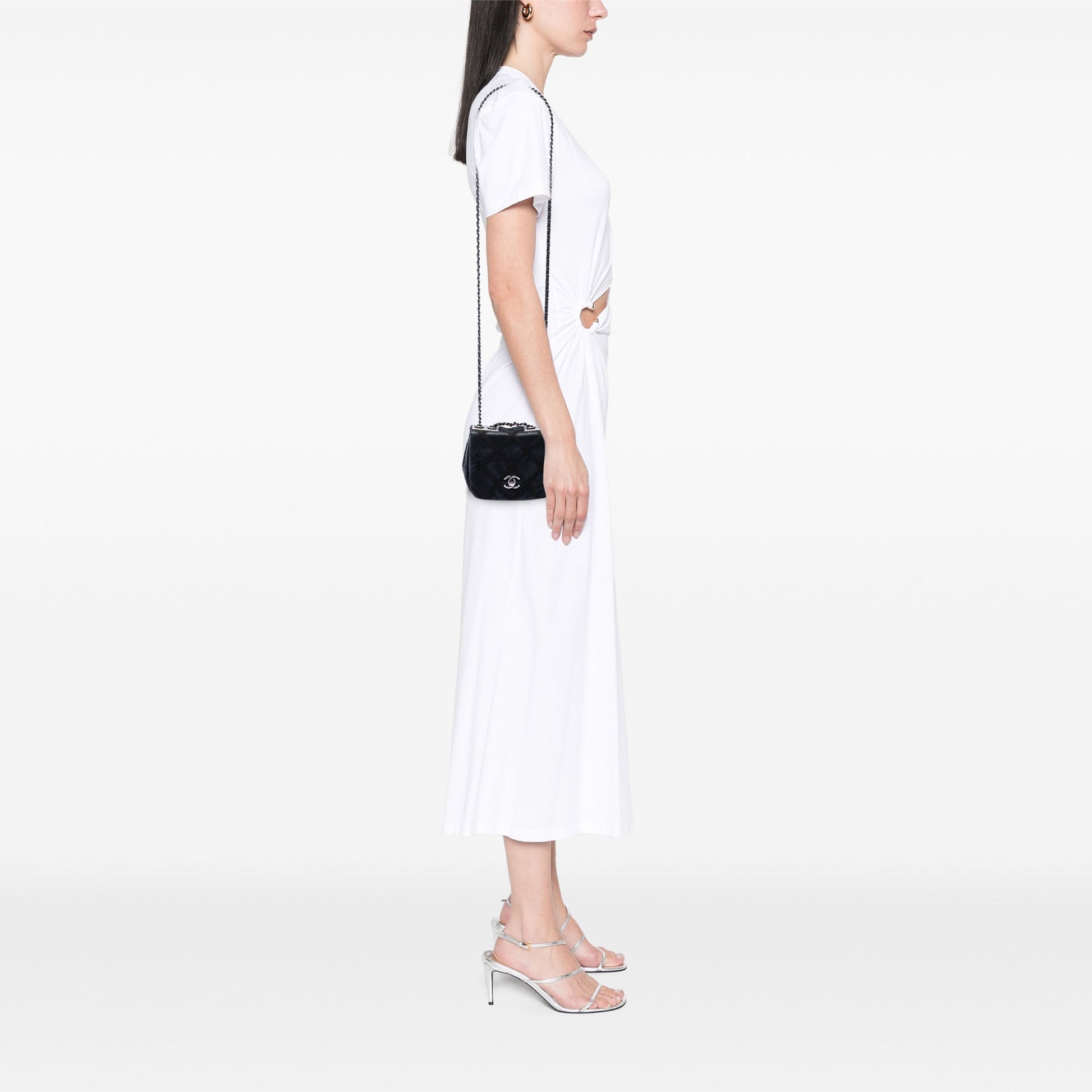 Chanel Mini CC Iridescent Calfskin Diamond Stitch Flap