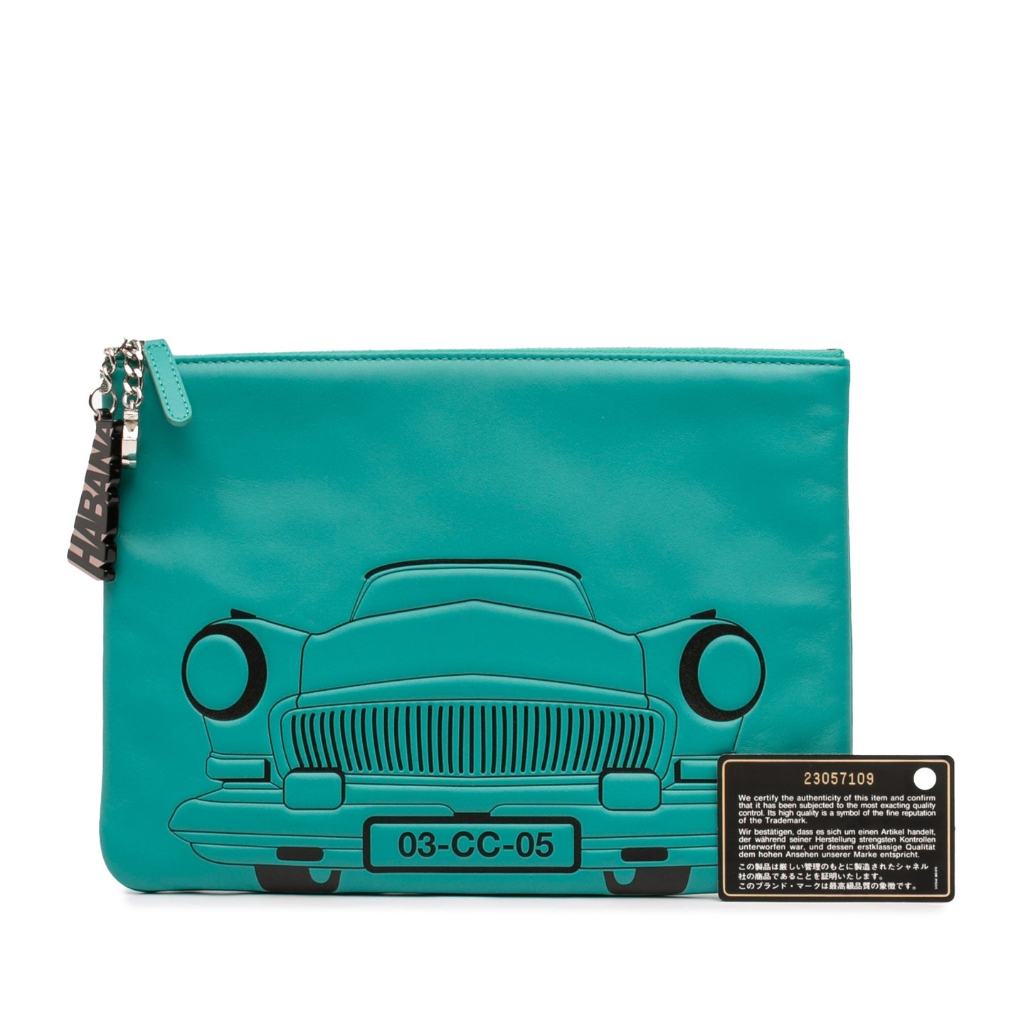 Chanel Medium Printed Lambskin Cuba La Habana O Case Clutch