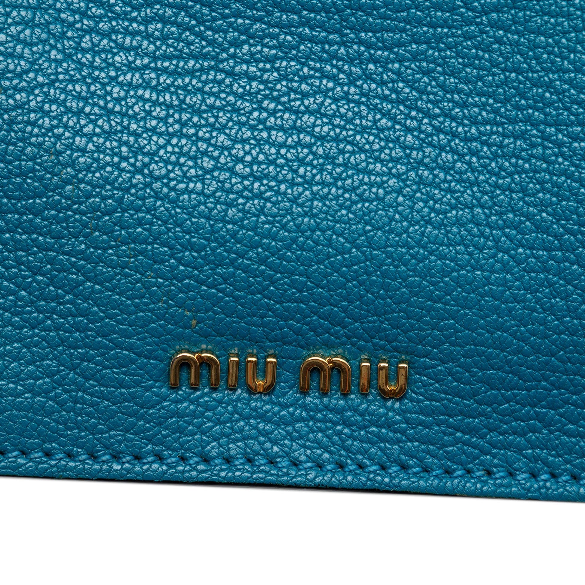 Miu Miu Bicolor Goatskin Madras Crossbody