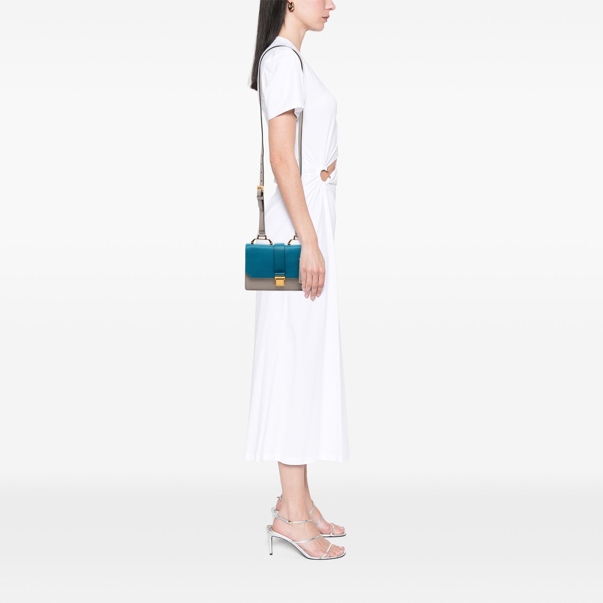 Miu Miu Bicolor Goatskin Madras Crossbody