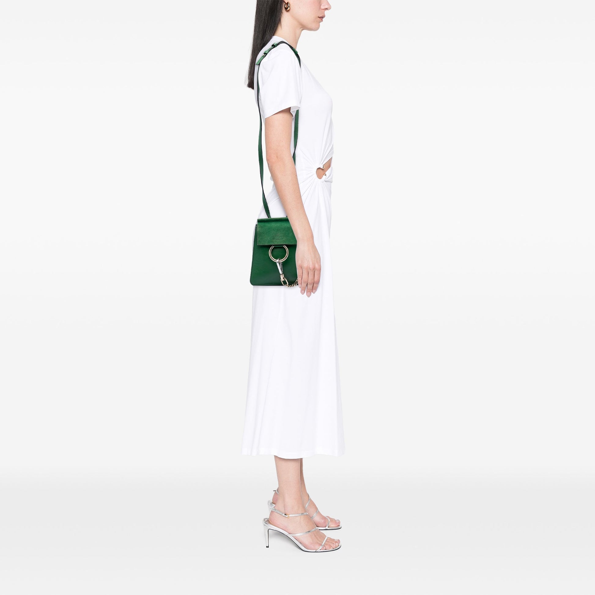 Chloé Mini Calfskin and Suede Faye Bracelet Bag