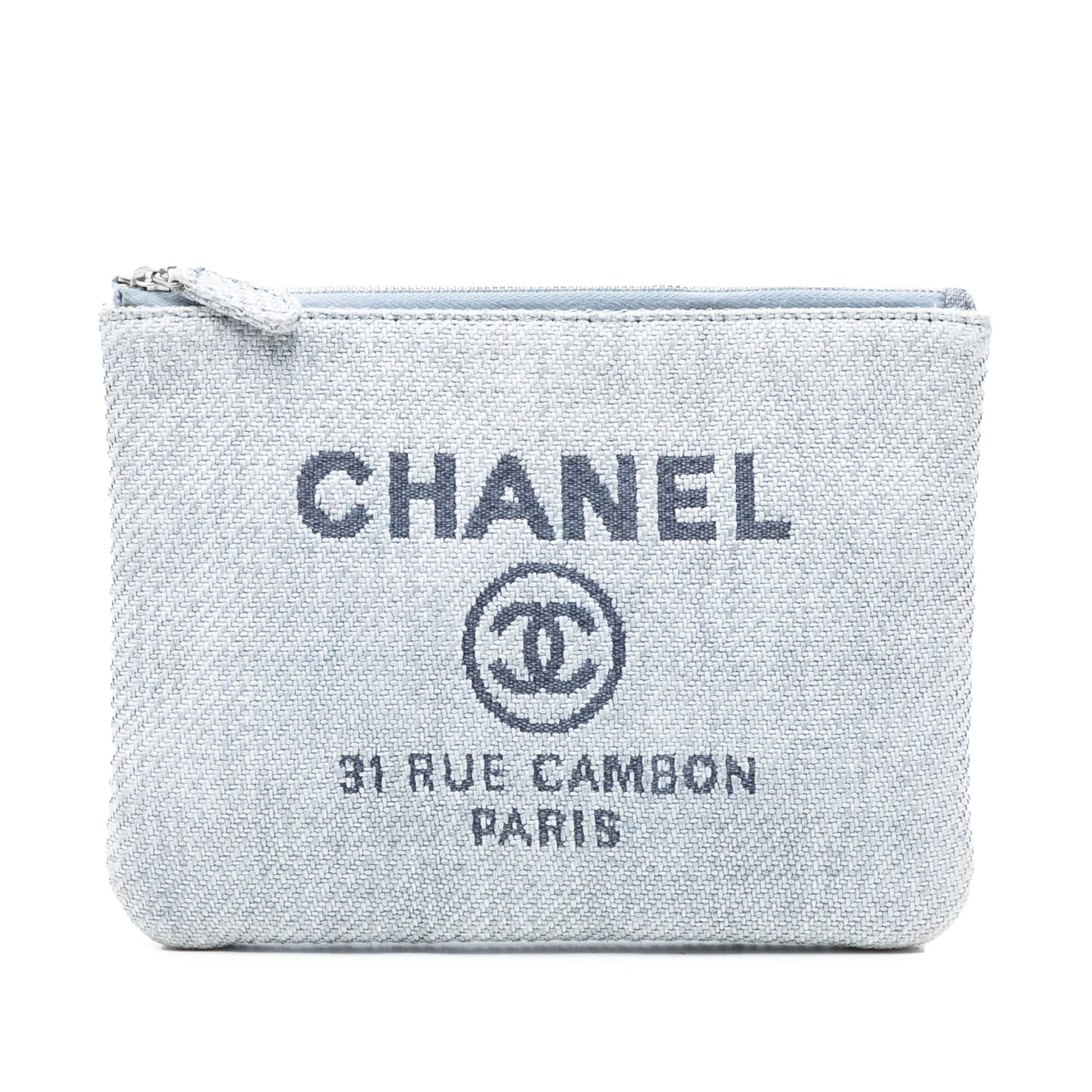 Chanel Small Denim Deauville O Case Clutch