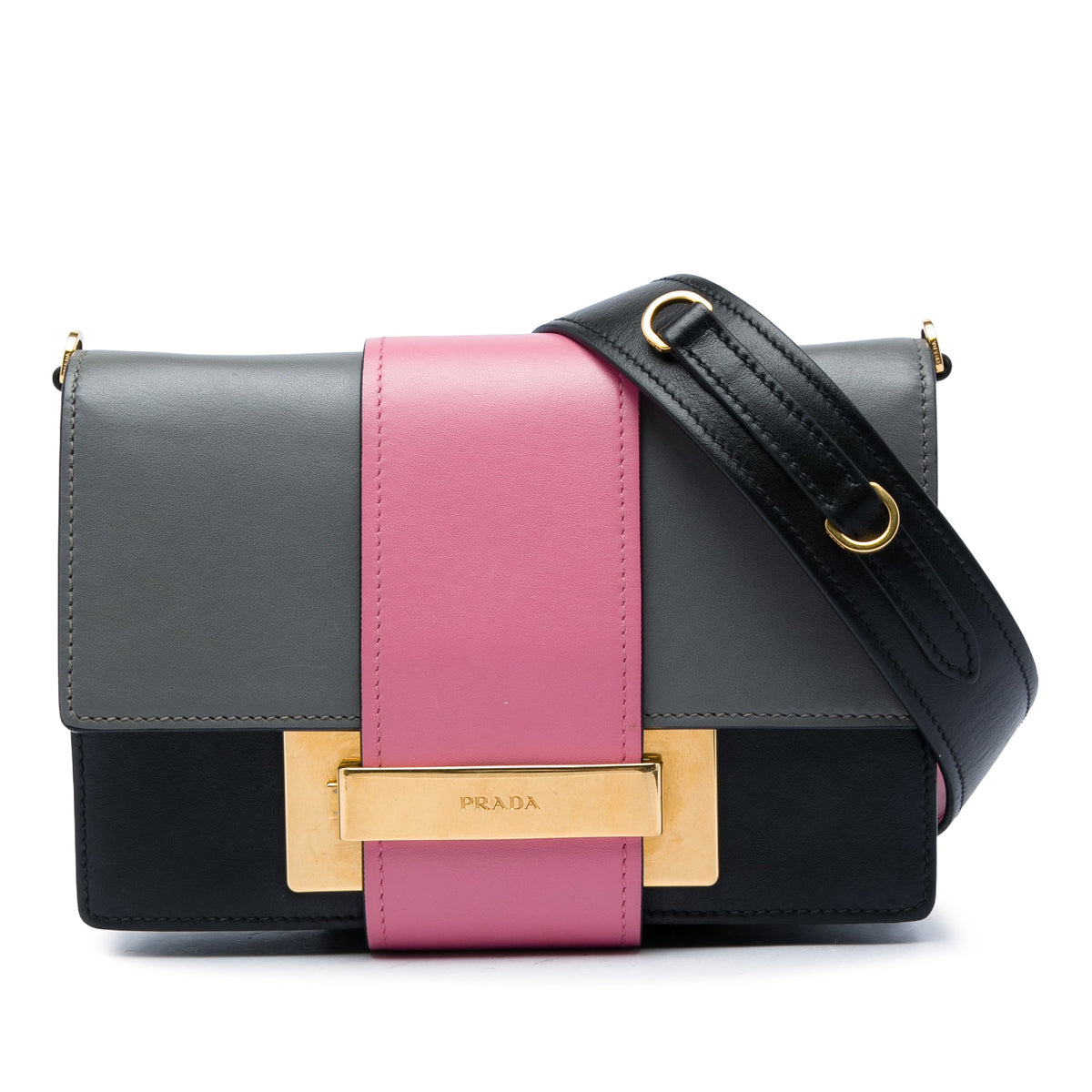 Prada Tricolor City Calf Ribbon Crossbody