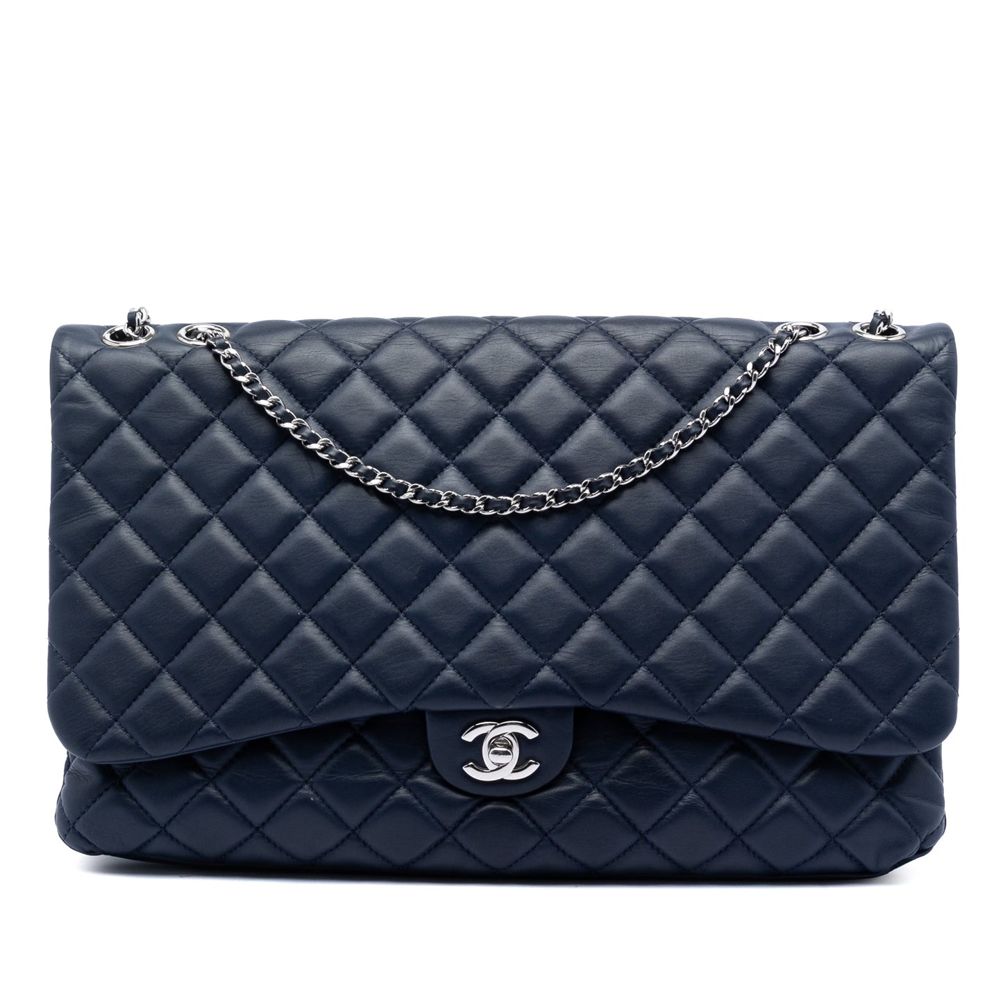 Chanel Maxi CC Quilted Lambskin 3 Compartment Flap
