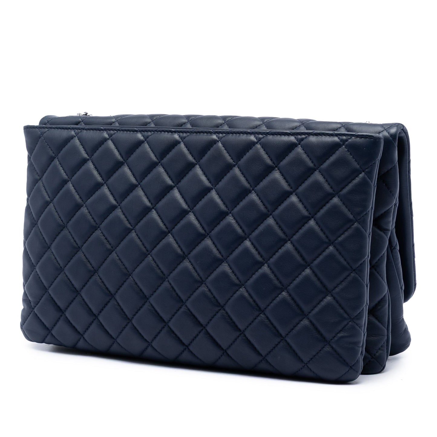 Chanel Maxi CC Quilted Lambskin 3 Compartment Flap
