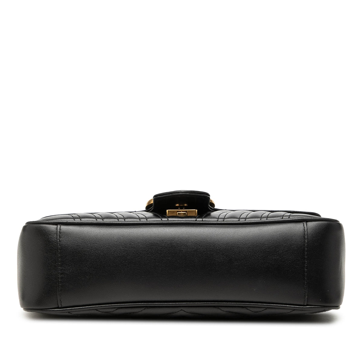 Gucci Medium GG Marmont Matelasse Calfskin Shoulder Bag — Black