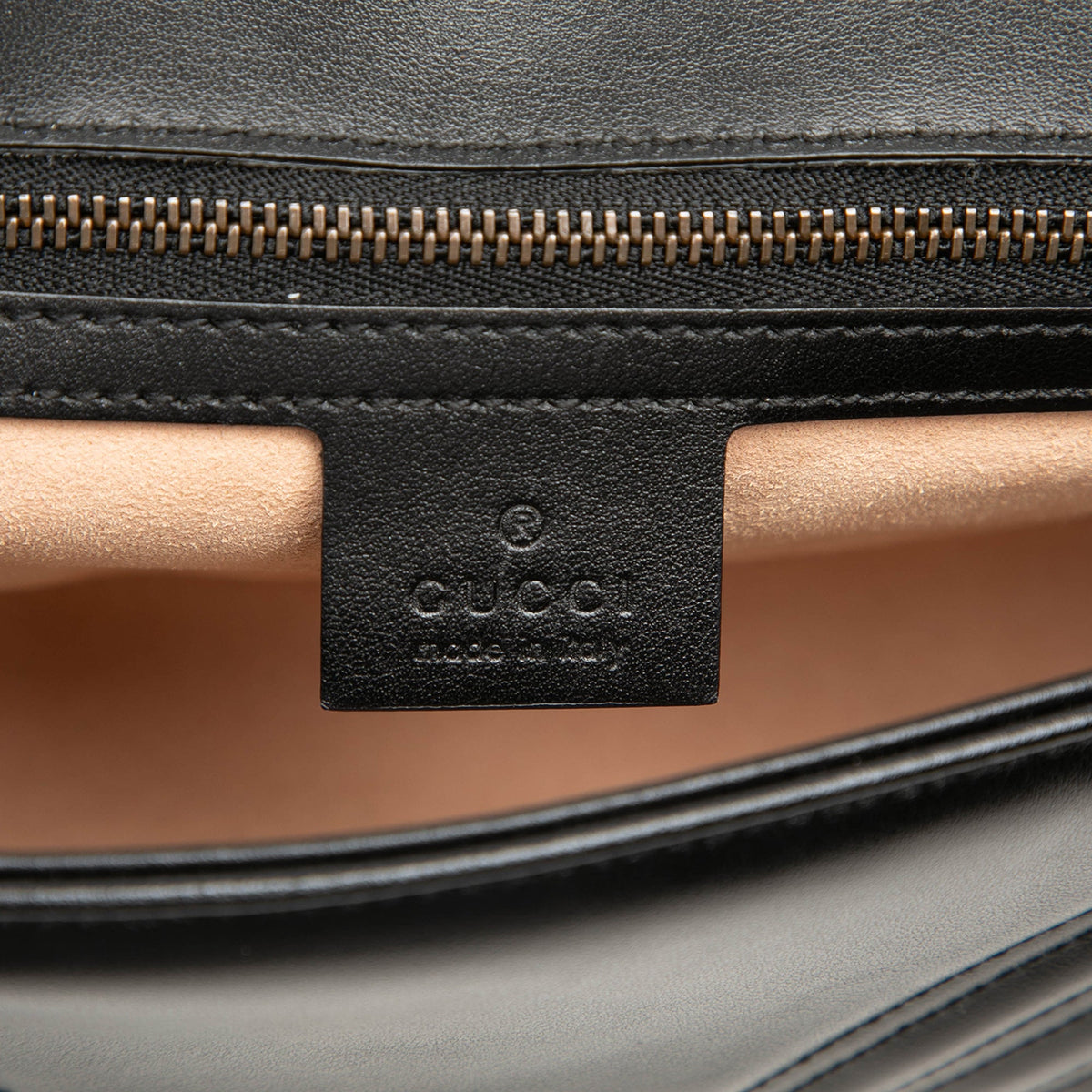 Gucci Medium GG Marmont Matelasse Calfskin Shoulder Bag — Black