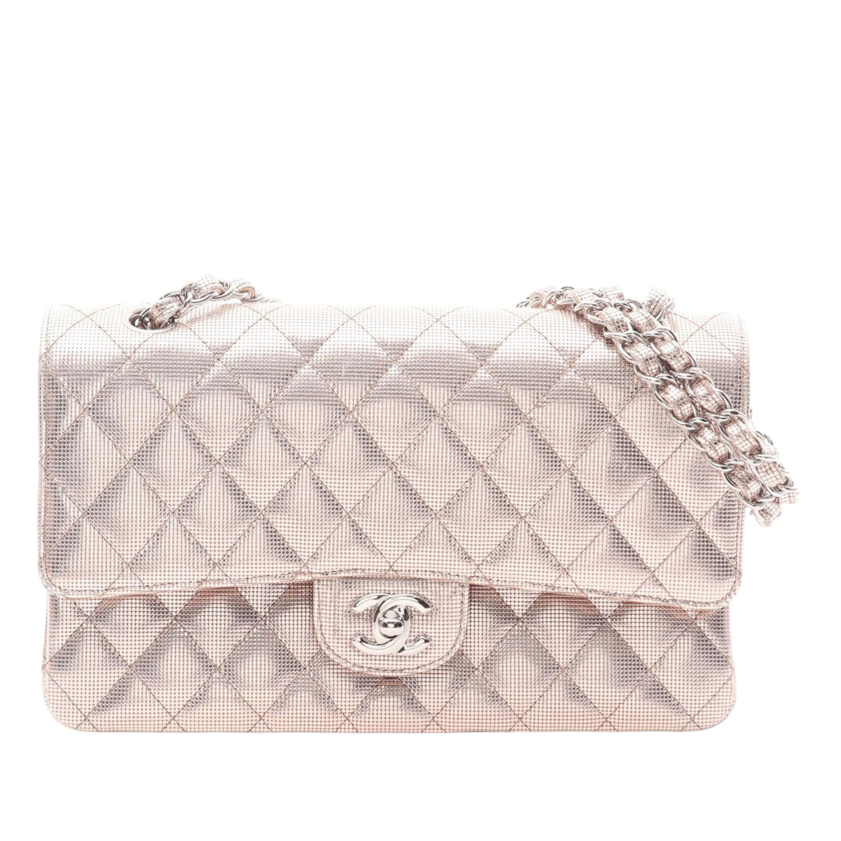 Chanel Medium Classic Calfskin Pixel Effect Double Flap