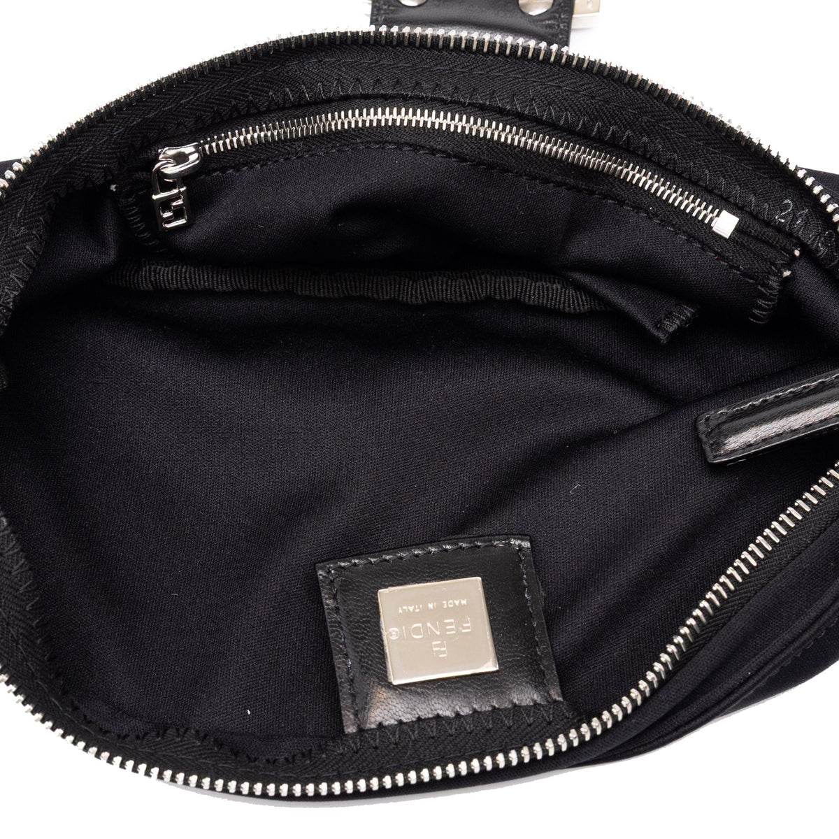 Fendi Jersey Baguette Crossbody — Black