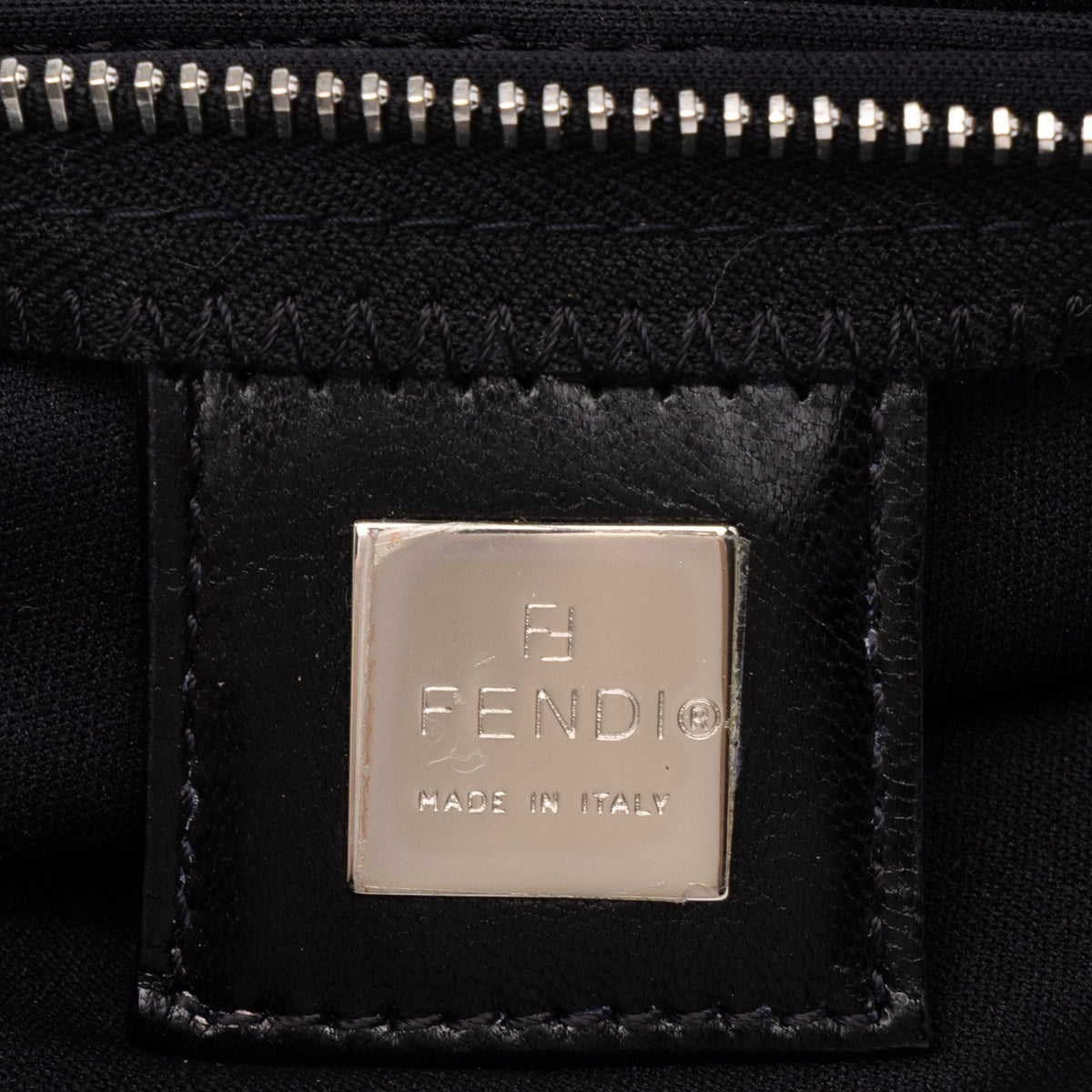 Fendi Jersey Baguette Crossbody — Black