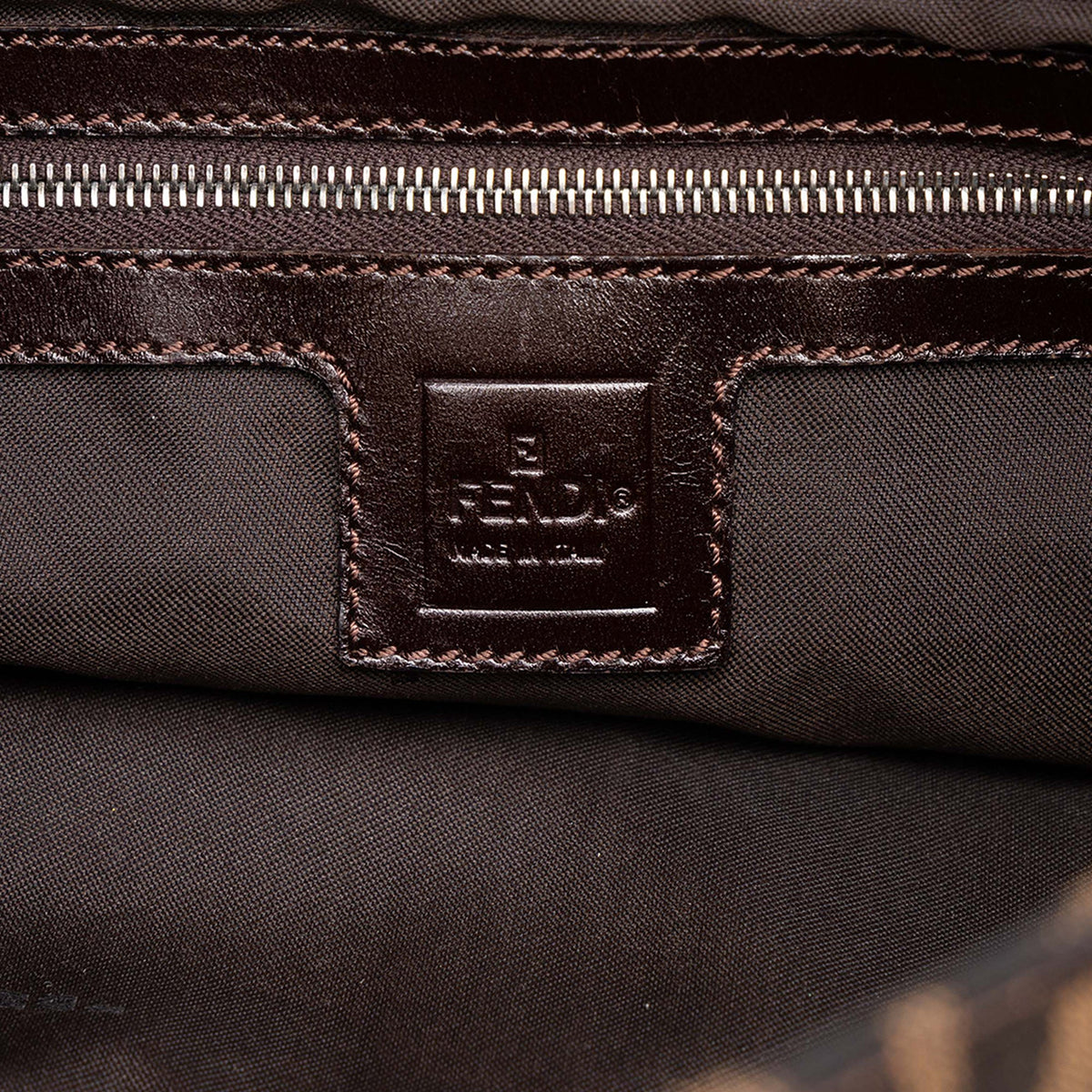 Fendi Zucca Canvas Mamma Forever — Brown