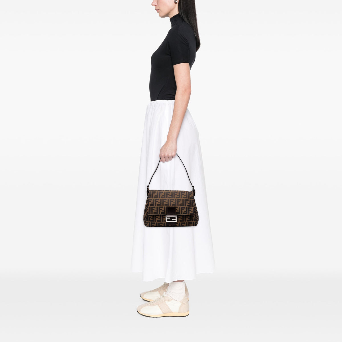 Fendi Zucca Canvas Mamma Forever — Brown