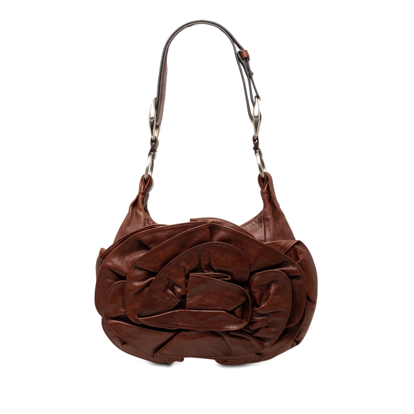 Saint Laurent Leather Nadja Rose Petal Shoulder Bag