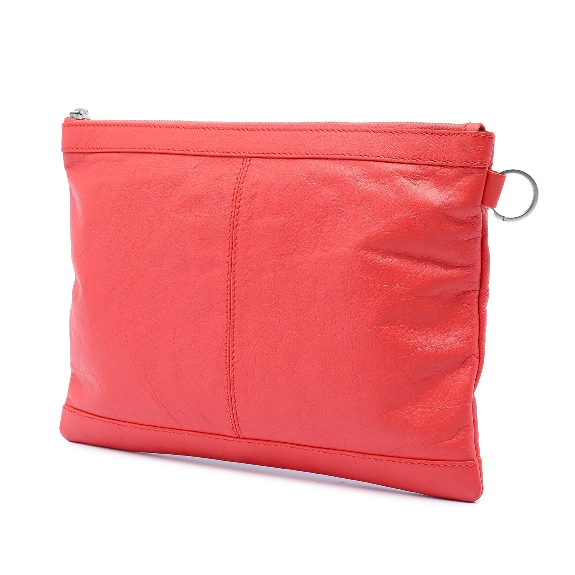 Balenciaga Lambskin Motocross Classic Clip M Clutch