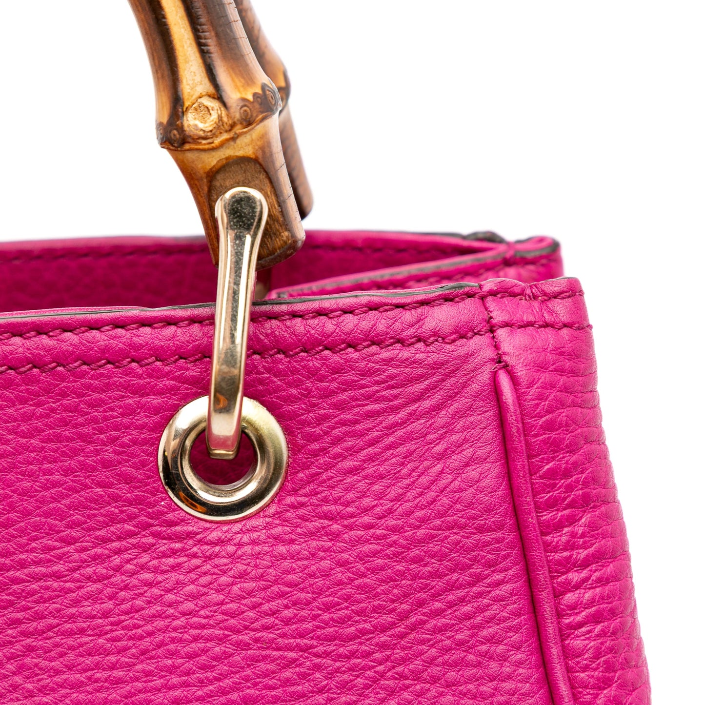 Gucci Small Calfskin Bamboo Shopper Satchel