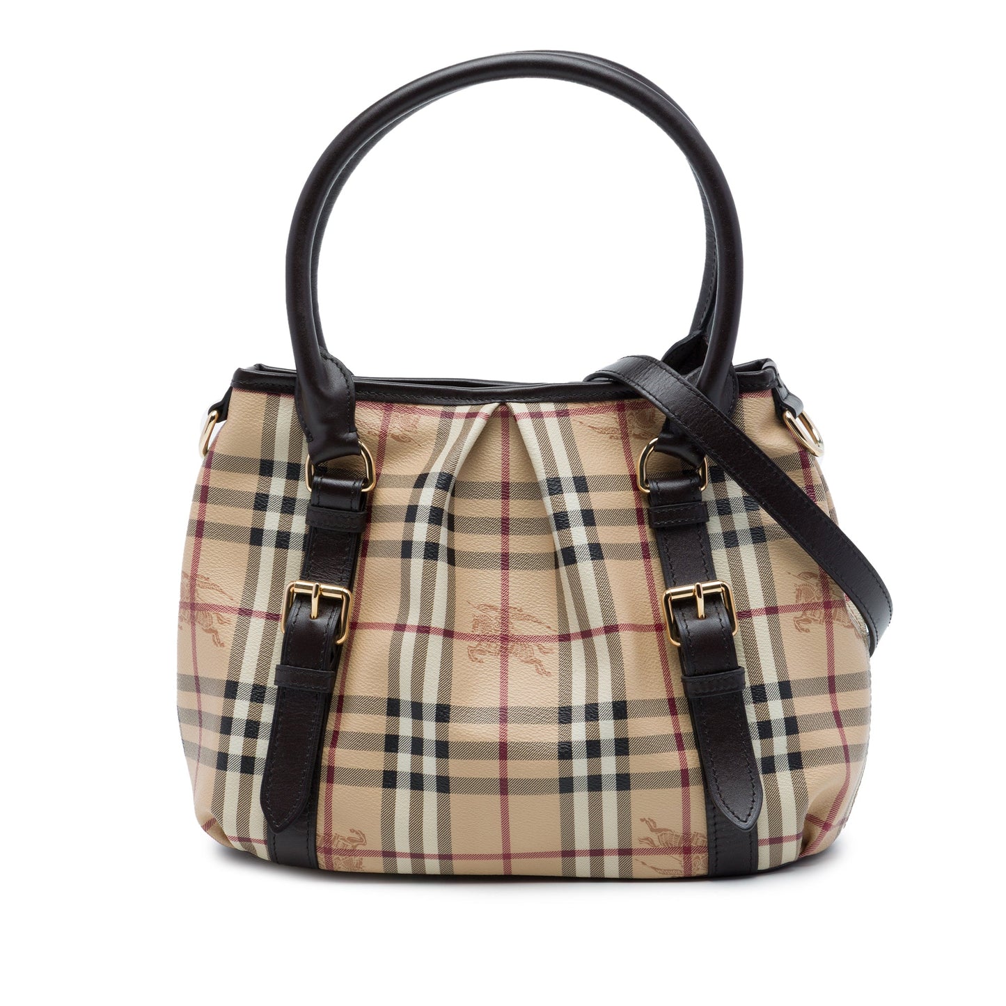Burberry Small Haymarket Check Coated Canvas Northfield Satchel