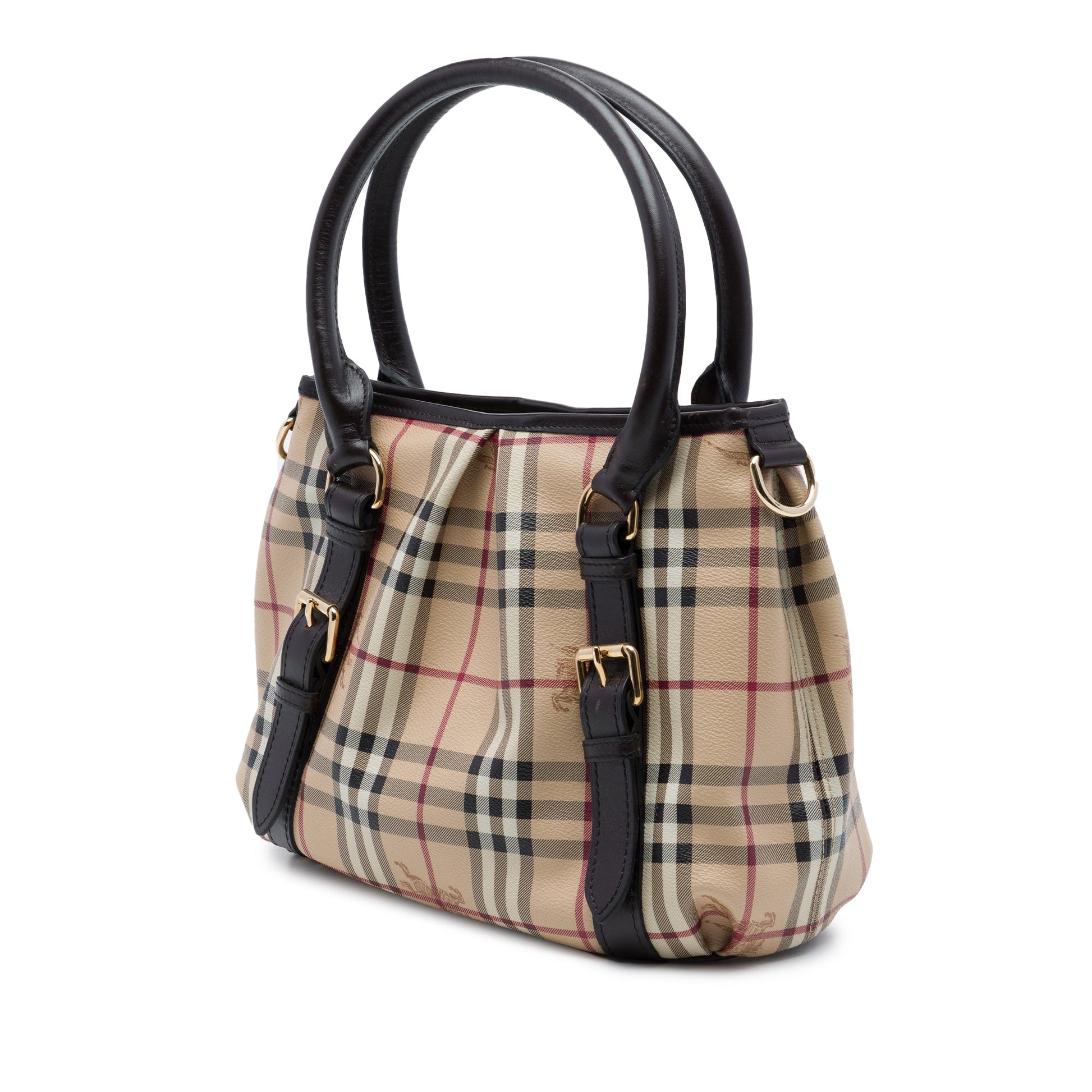 Burberry Small Haymarket Check Coated Canvas Northfield Satchel