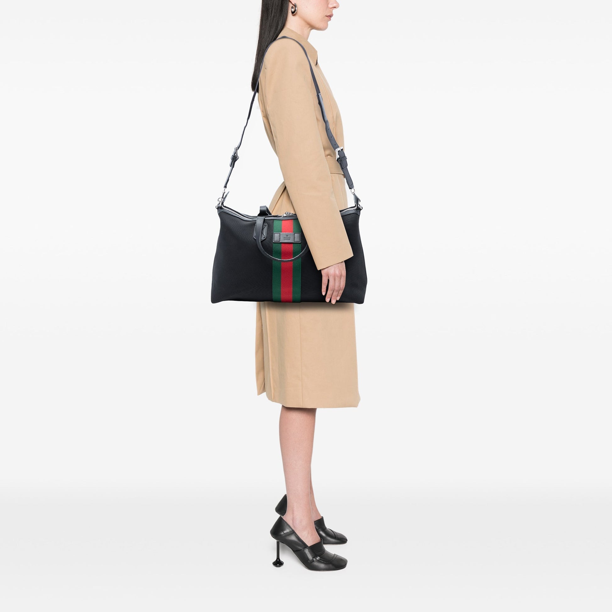 Gucci Techno Canvas Web Travel Bag