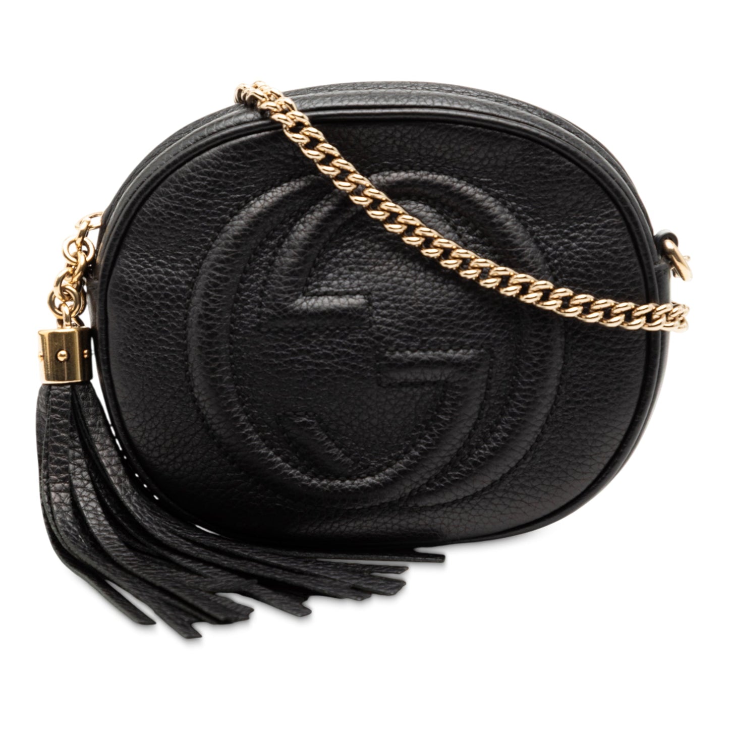 Gucci Mini Pebbled Calfskin Soho Chain Crossbody