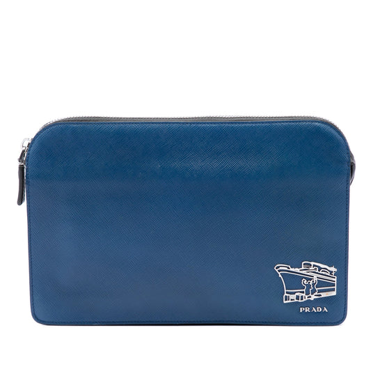 Prada Saffiano Cruise Ship Voyage Clutch