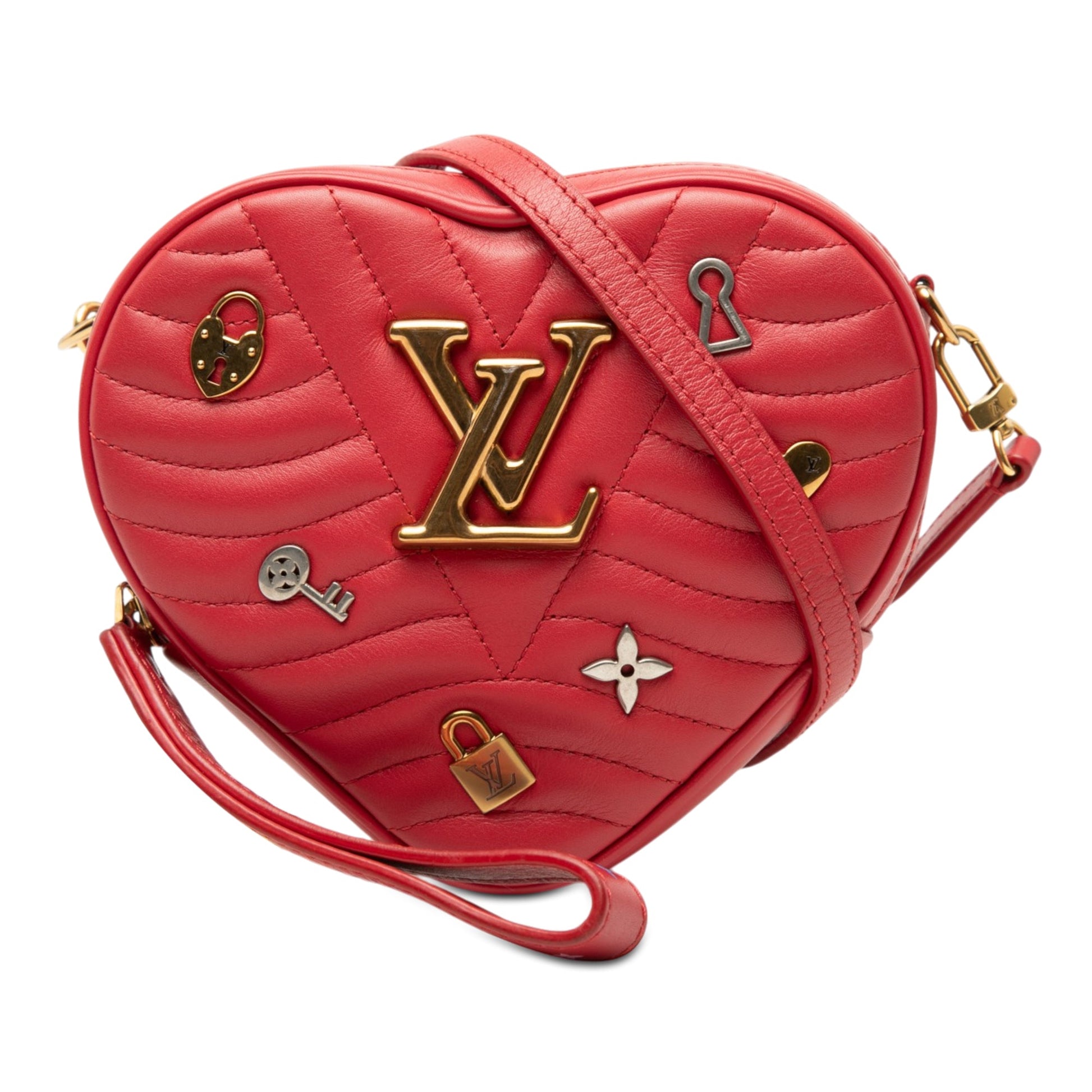 Louis Vuitton Calfskin Embellished New Wave Love Lock Crossbody