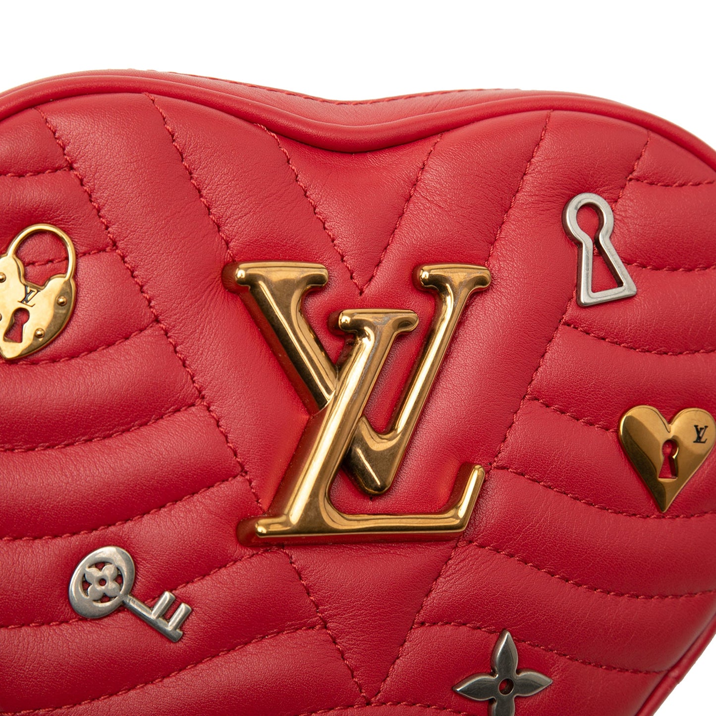 Louis Vuitton Calfskin Embellished New Wave Love Lock Crossbody