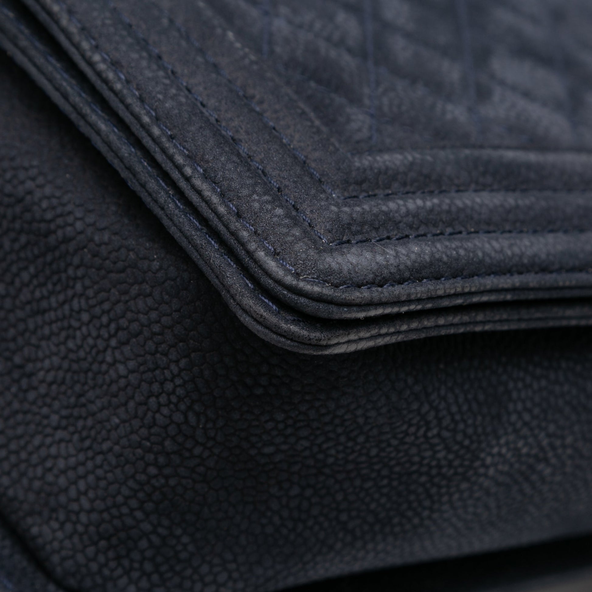 Large Iridescent Quilted Caviar Boy Flap
