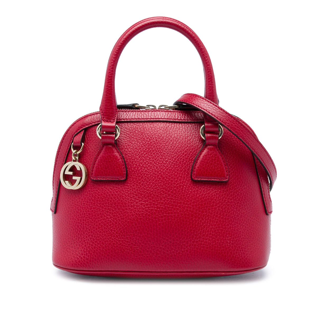 Gucci Mini Calfskin GG Charm Dome Satchel
