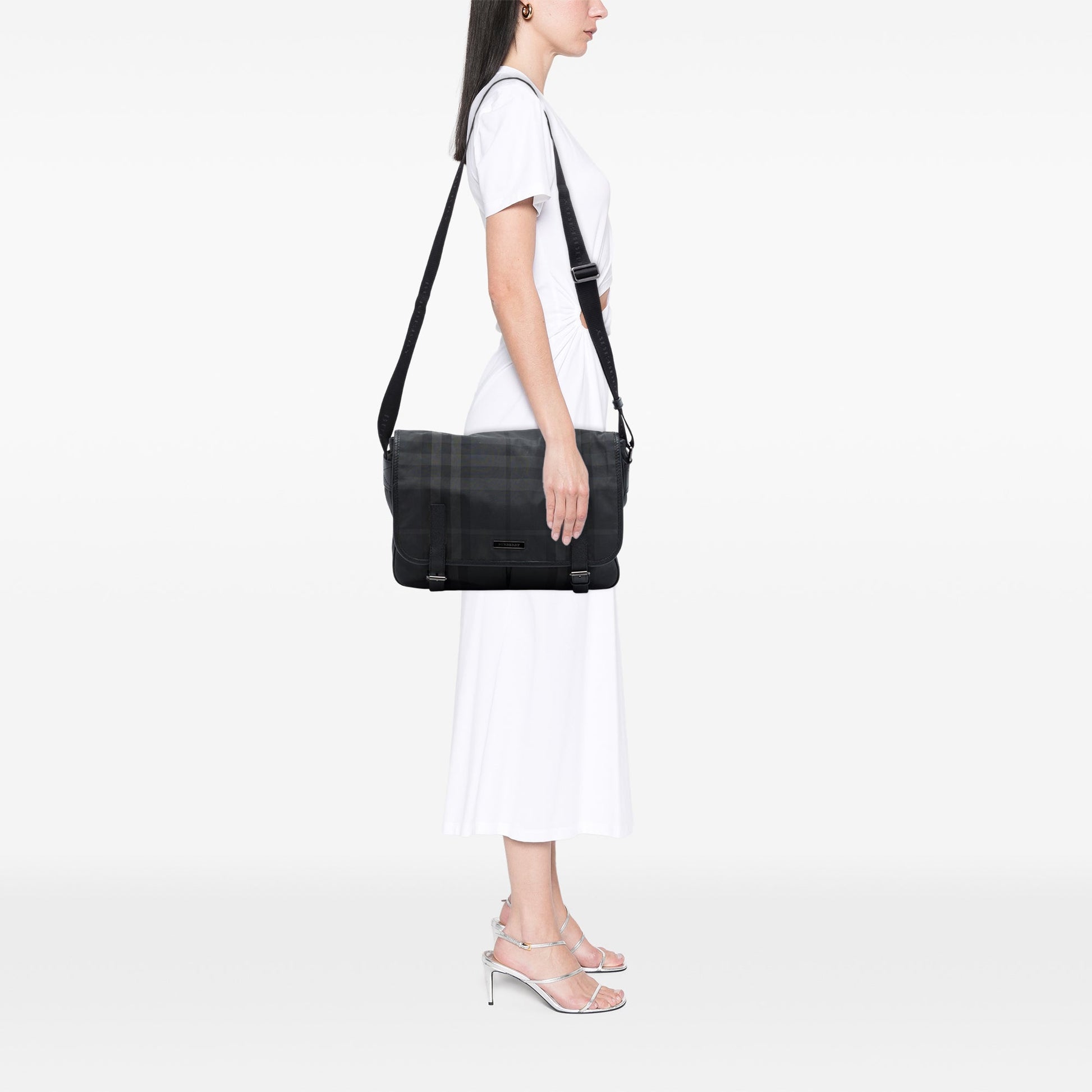 Burberry Smoke Check Nylon Messenger Bag