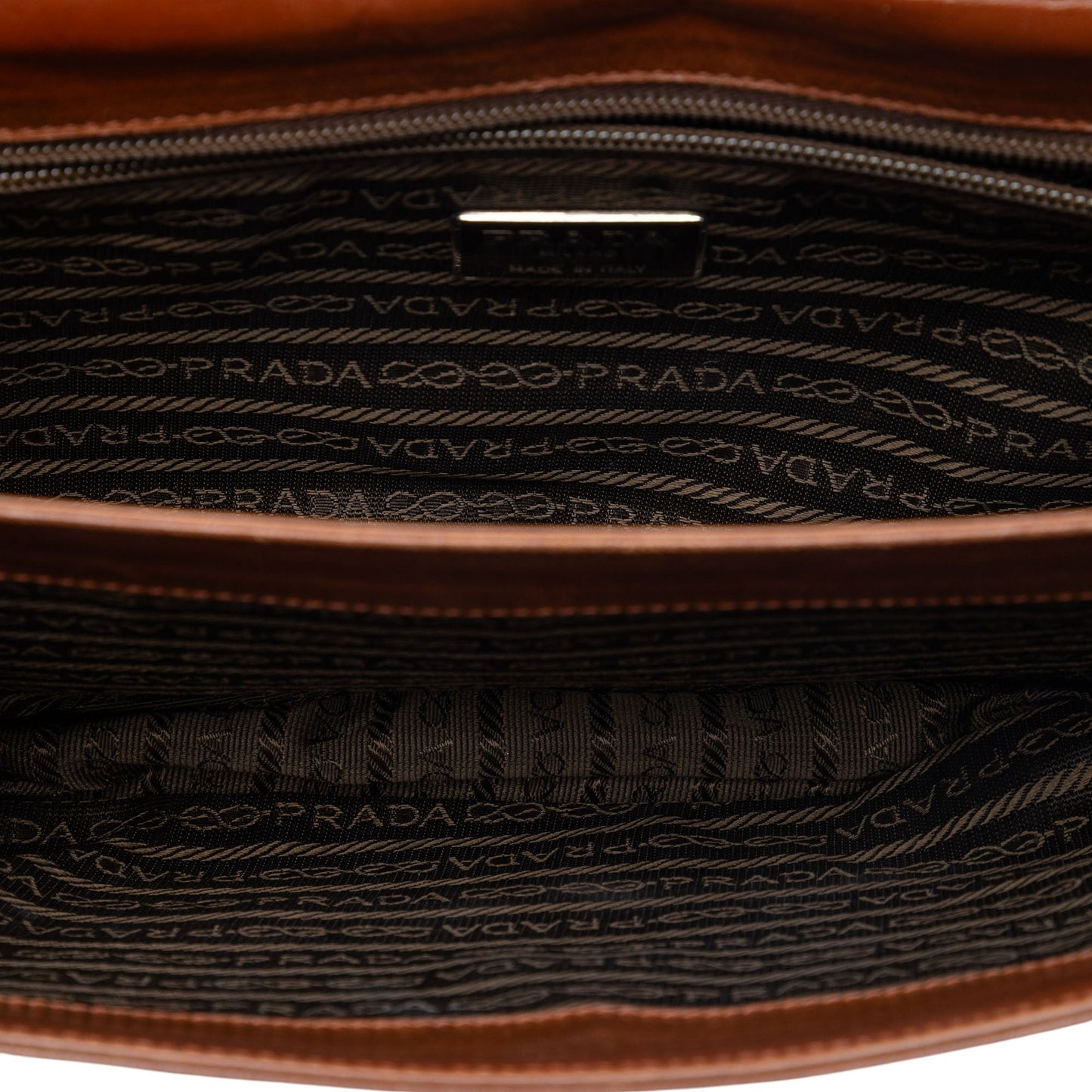 Prada Goatskin Madras Swing Chain Shoulder Bag