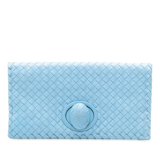 Bottega Veneta Nappa Intrecciato Turn Lock Clutch