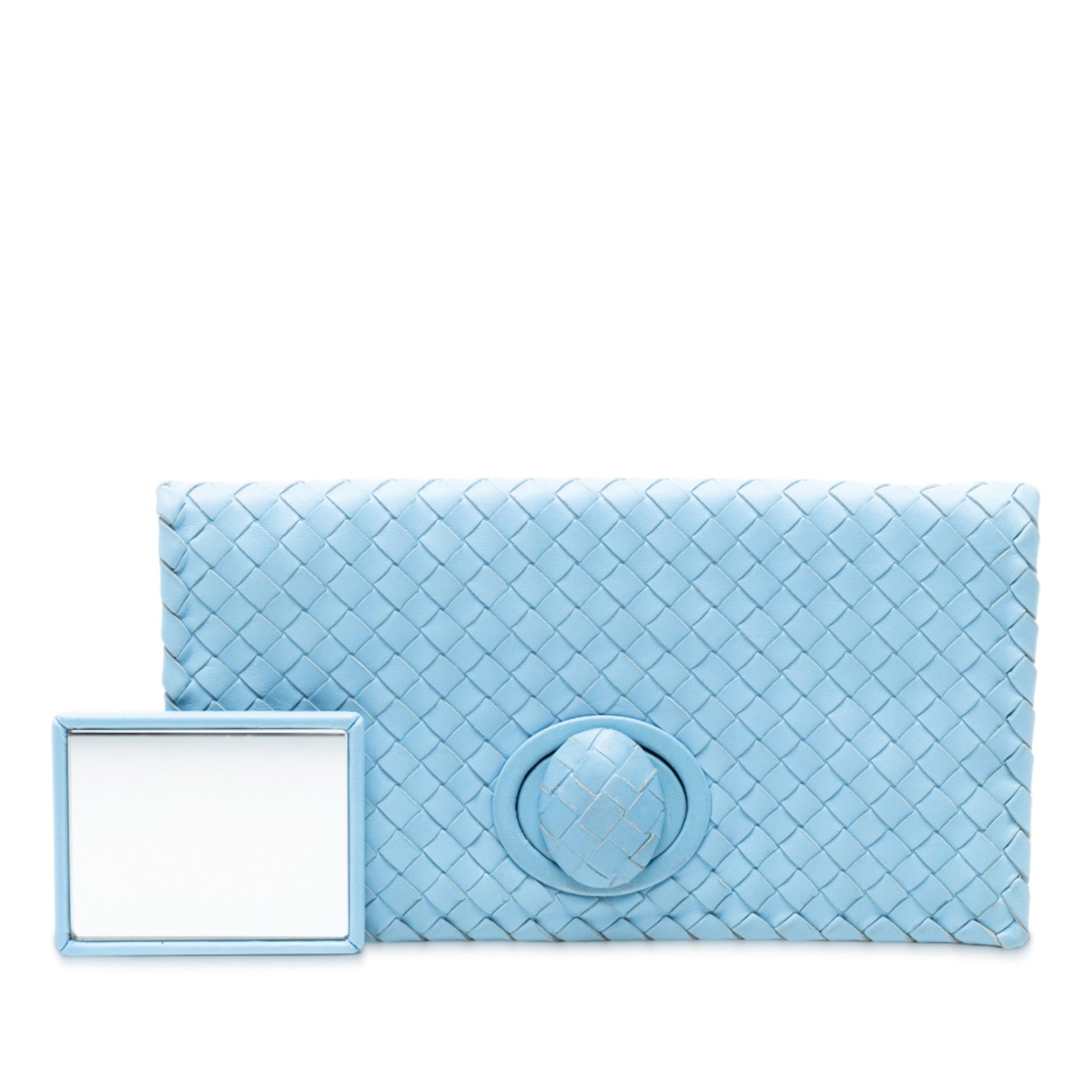 Bottega Veneta Nappa Intrecciato Turn Lock Clutch